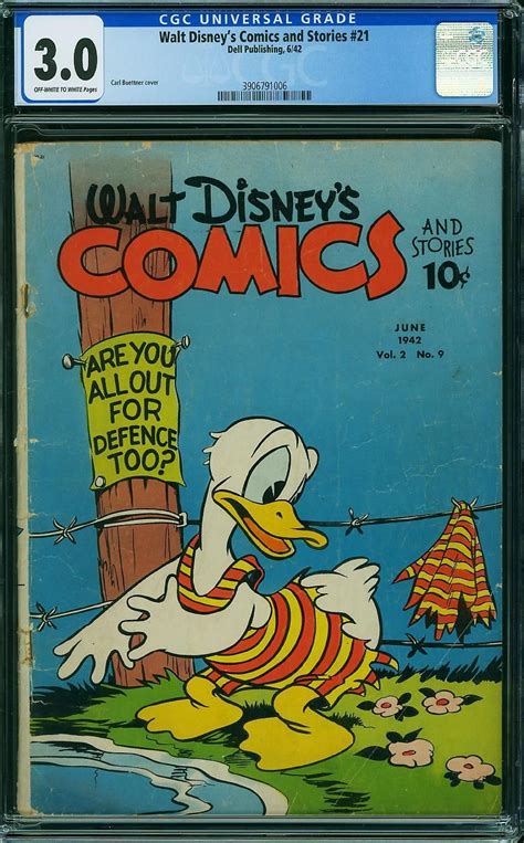 Walt Disney's Comics & Stories #21 (1942) CGC 3.0 GVG | Comic Books ...