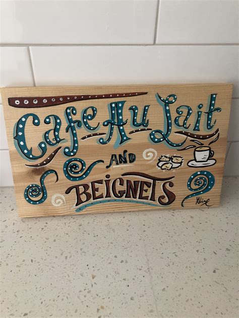 New Orleans original painting, folk art, coffee sign, kitchen art, housewarming gift, New ...