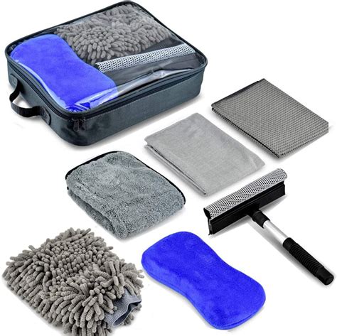 Car Wash Tool Kits 6 PCS, Car Cleaning Tools with Soft Microfiber Cloth ...