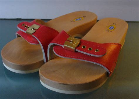 Original Dr. Scholls Exercise Sandals Made in Italy Red size