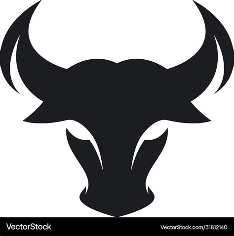 Bull head logo icon Royalty Free Vector Image - VectorStock