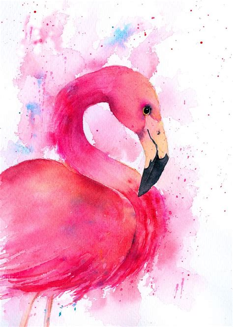 Flamingo painting, Flamingo art, Watercolor art