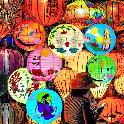 Mid Autumn Festival Lanterns | Spring Lantern Festival 2022 | Lantern Mid Autumn Day - Festival ...