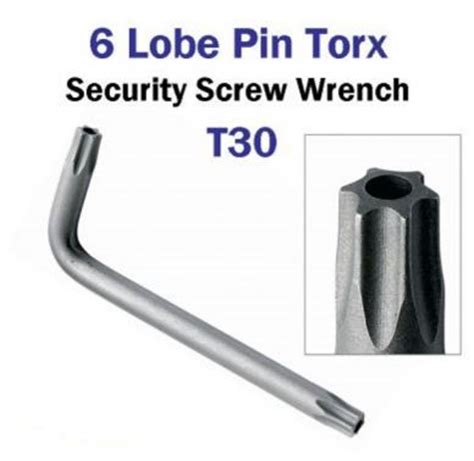 Pin Torx Key Wrench T30 : Security Screws & Fixings - Security Safety ...