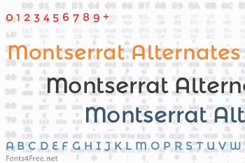 Montserrat Alternates Font Download - Fonts4Free