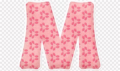 Letter M Pink, M, textile, initial png | PNGEgg