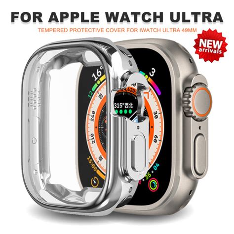 49mm Case For Apple Watch Ultra Plating TPU Protective Bumper for I watch Apple Watch Series 8 7 ...