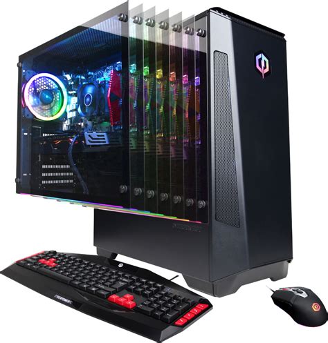 CyberPowerPC Gaming Desktop AMD Ryzen 5 2600 8GB Memory AMD RX 580 4GB 2TB Hard Drive + 240GB ...