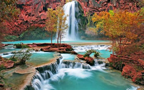 Wallpapers Waterfall Wallpaper | Waterfall wallpaper, Beautiful nature wallpaper, Autumn waterfalls