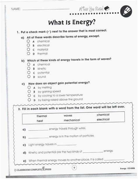 Free Printable Fifth Grade Science Worksheets - Printable Worksheets