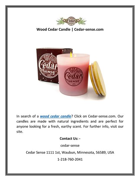 Wood Cedar Candle | Cedar-sense.com by Ceder sense - Issuu