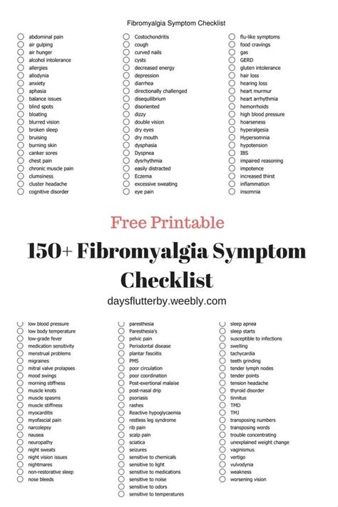 Fibromyalgia Symptoms List | Examples and Forms