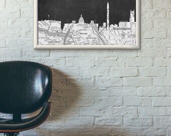 Kansas City Skyline Black and White ArtBlack by 8RedFishCreative