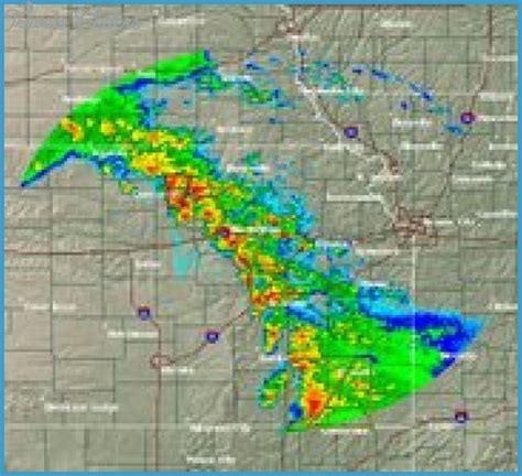 Kansas Weather Map - TravelsFinders.Com