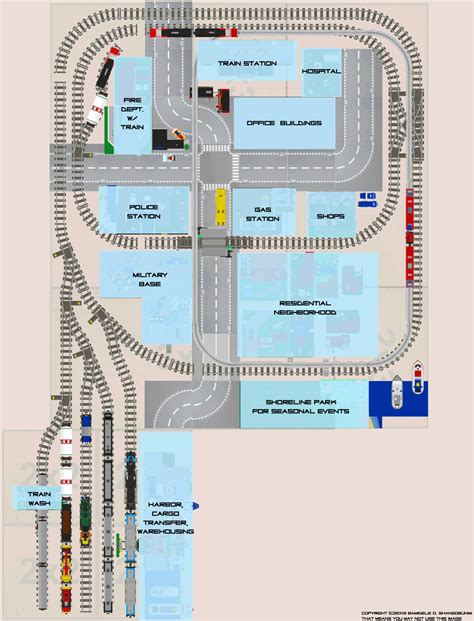 My LEGO city & train layout, first public concept