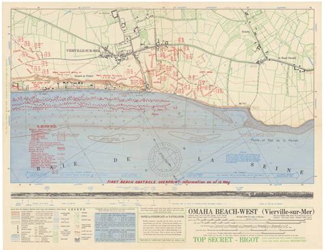 Rare pair of planning maps for the D-Day landing at Omaha Beach - Rare ...