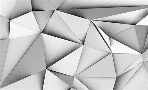White geometric wallpaper, geometry, triangle, monochrome HD wallpaper ...