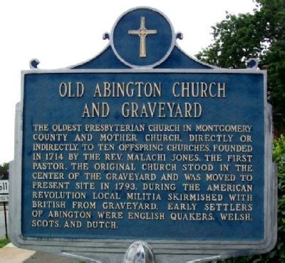 Old Abington Church and Graveyard Historical Marker