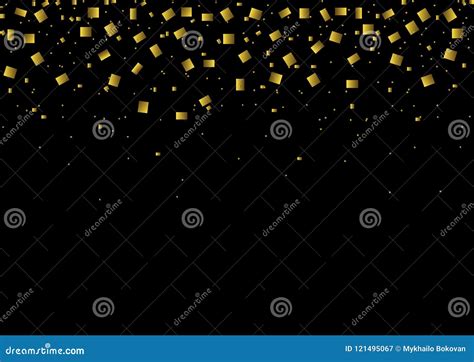 Golden confetti background stock illustration. Illustration of carnival - 121495067