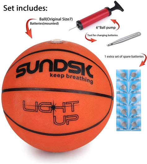 Glow-in-the-dark LED Basketball Set and Luminous Net - Woowooh