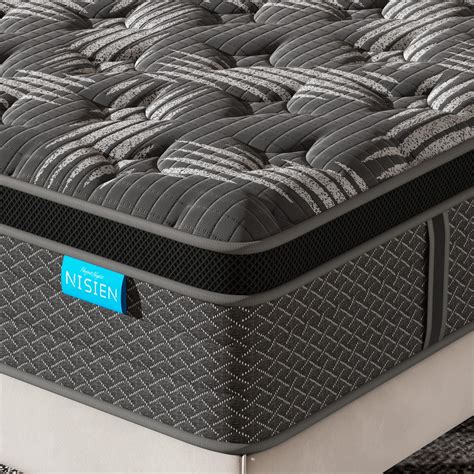 Nisien 10'' Queen Mattress, Cooling Gel Memory Foam, Euro Top Hybrid ...