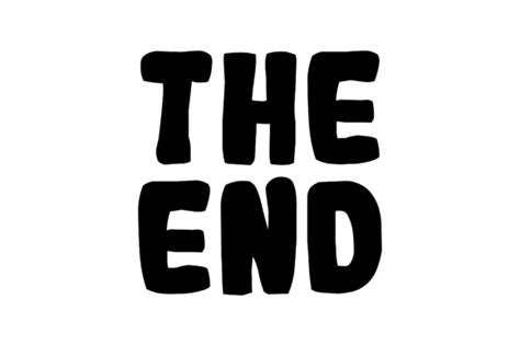 Typography the End Graphic by radaxonstudio · Creative Fabrica