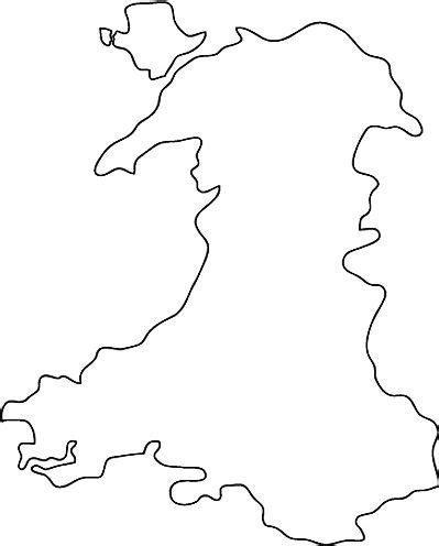 Wales Outline Map