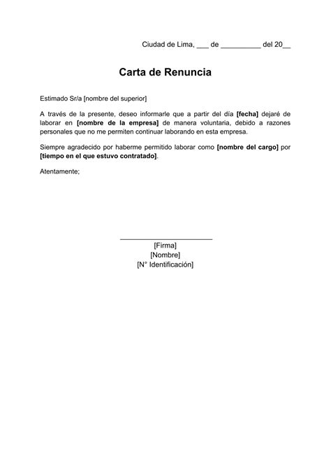 ᐅ Carta de Renuncia Sencilla (Ejemplos y Modelos) ️