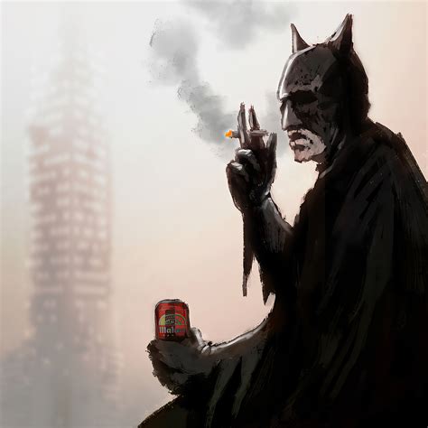 2932x2932 Batman Smoking And Drinking Beer Art Ipad Pro Retina Display ...