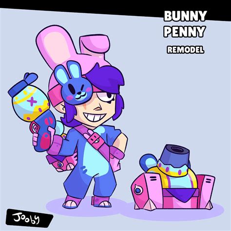 Every Penny skin remodel! : r/Brawlstars