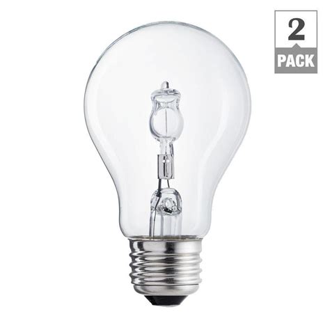 EcoSmart 100-Watt Equivalent A19 Clear Light Bulb (2-Pack)-258475 - The Home Depot