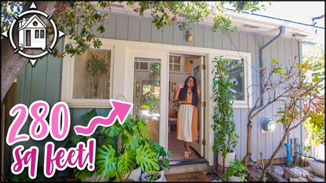 Her TINY HOUSE is the size of a garage, & it's really cute! - YouTube