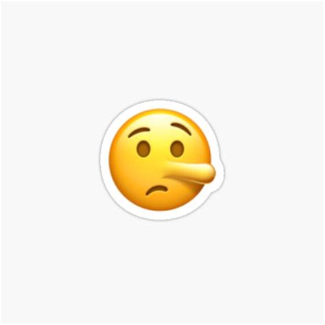 "Lying Nose Face EMOJI" Sticker by joemcl | Redbubble