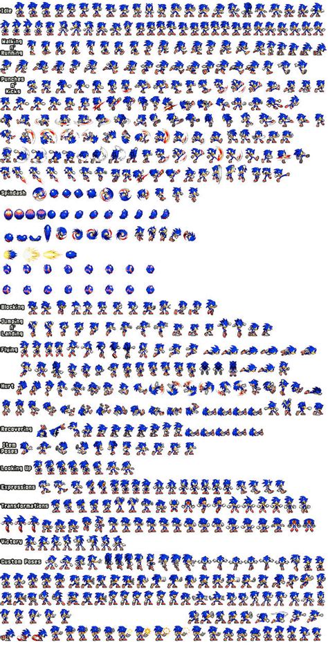 Sonic Base Form Sprites by Msaldana0018 on DeviantArt