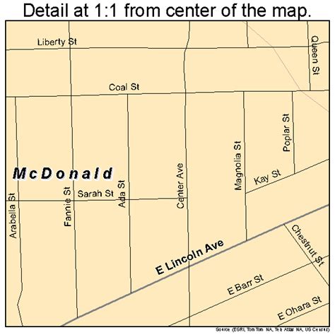 McDonald Pennsylvania Street Map 4246072