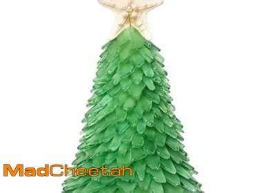 MadCheetah.com | Green Sea Glass Christmas Tree