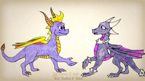 Spyro and Cynder by BioNickD on DeviantArt