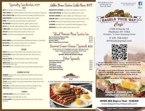 Our Menu – Bagels your way cafe