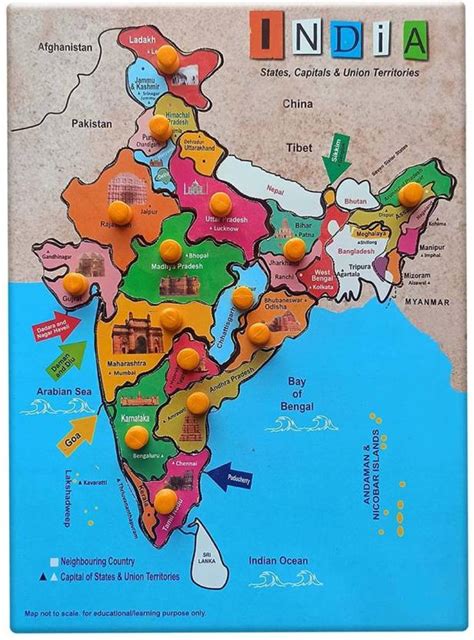 Amusing India Map With State Capitals Wooden India Ma - vrogue.co