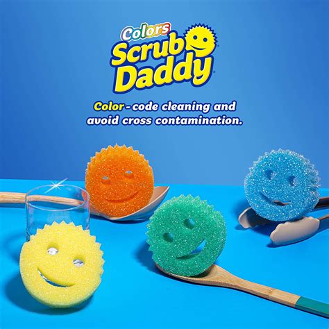 Scrub Daddy Sponge Set - Colors - Scratch-Free Scrubbers