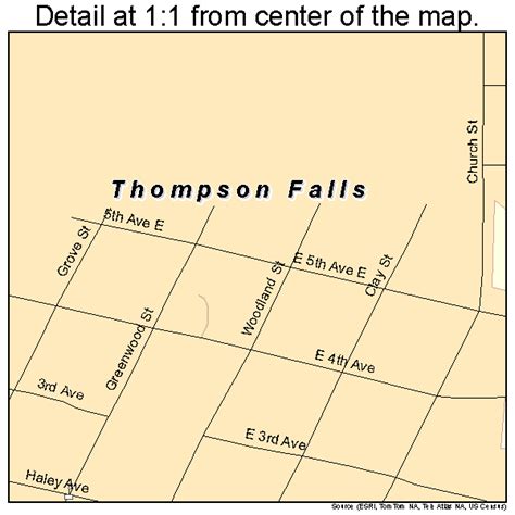 Thompson Falls Montana Street Map 3073825