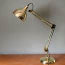 gold angled desk lamp by the forest & co | notonthehighstreet.com
