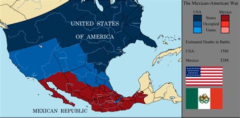 Mexican American War World Map