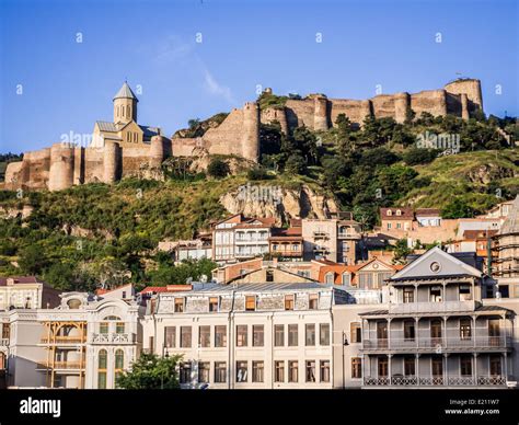 Narikala fortress and the old town of Tbilisi, Georgia Stock Photo - Alamy