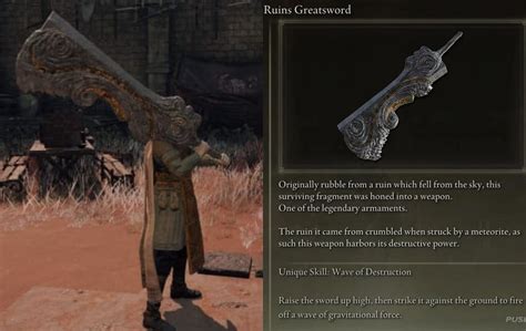 How to obtain the Ruins Greatsword Colossal Weapon in Elden Ring