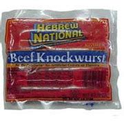 Hebrew National Beef Knockwurst: Calories, Nutrition Analysis & More | Fooducate
