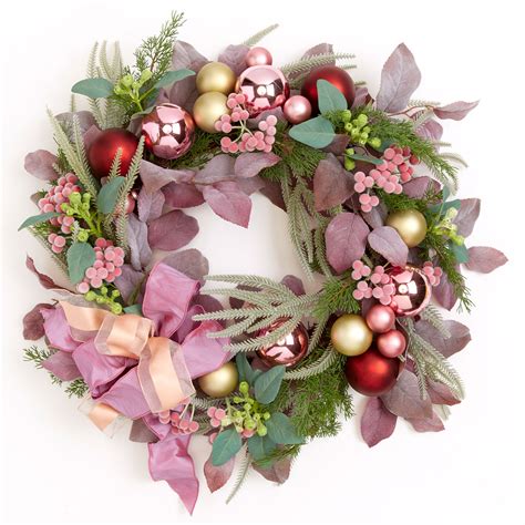 Blush Christmas Wreath | Plus Size Wreaths, Garlands & Swags | Brylane Home