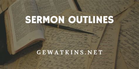 Church of Christ Sermon Outlines - GEWatkins.net