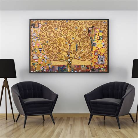 Gustav Klimt Tree of Life Canvas/poster Wall Art, Housewarming Gift - Etsy