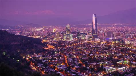 Timelapse of Santiago Skyline at Stock Footage Video (100% Royalty-free ...